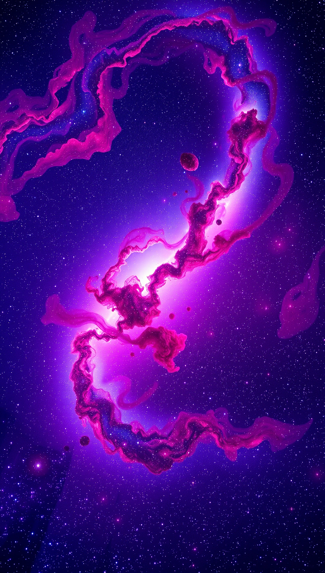 Vibrant galaxy with swirling colorful nebulae and countless stars, cosmic dust clouds, deep space photography 3d