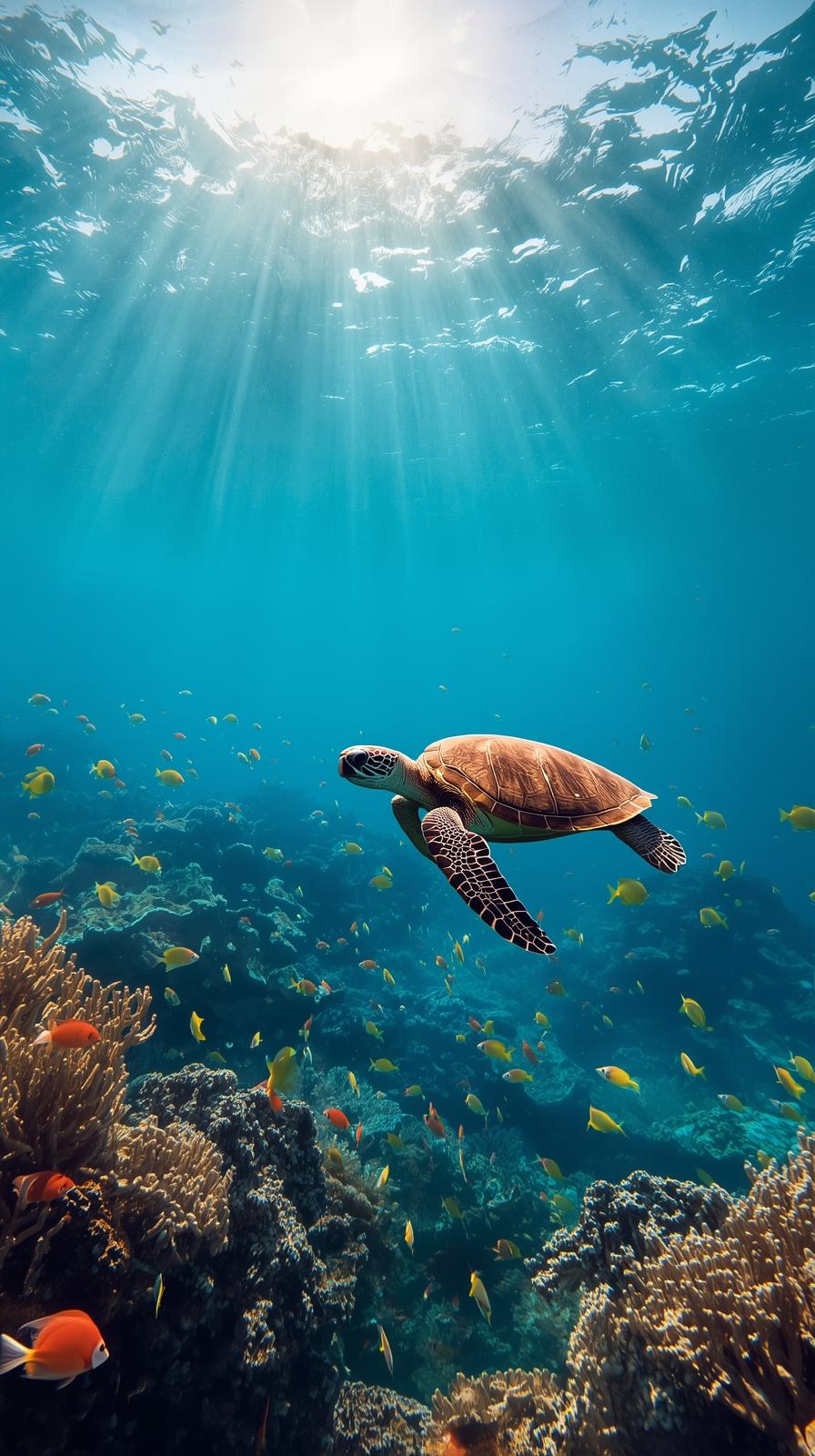 Cyan Underwater Marine Biology