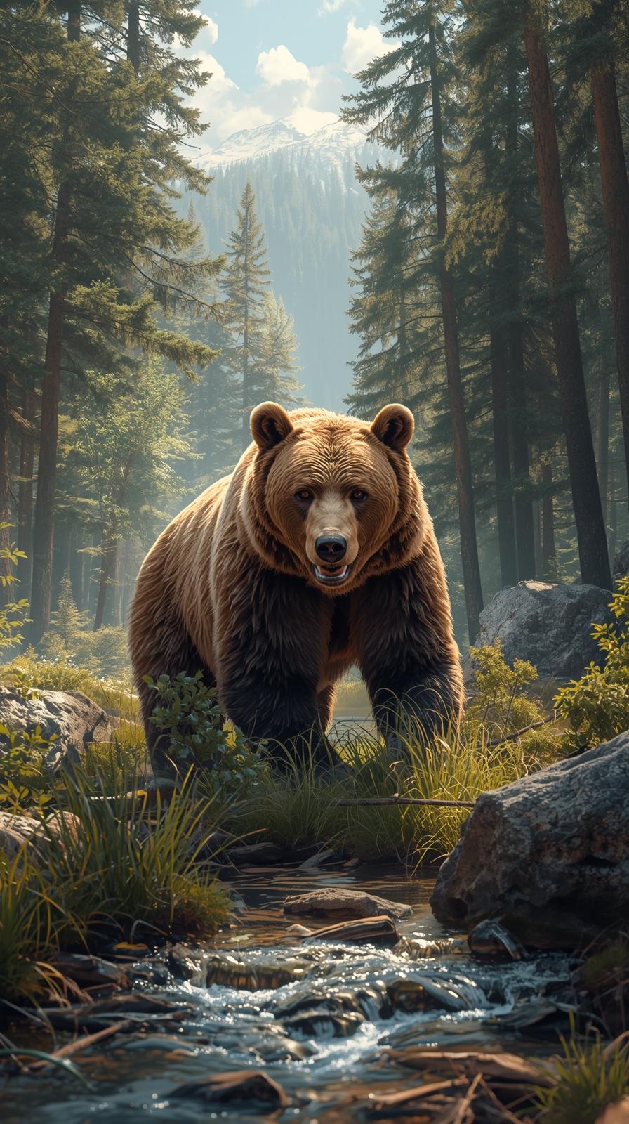 Bear In Nature Wallpaper