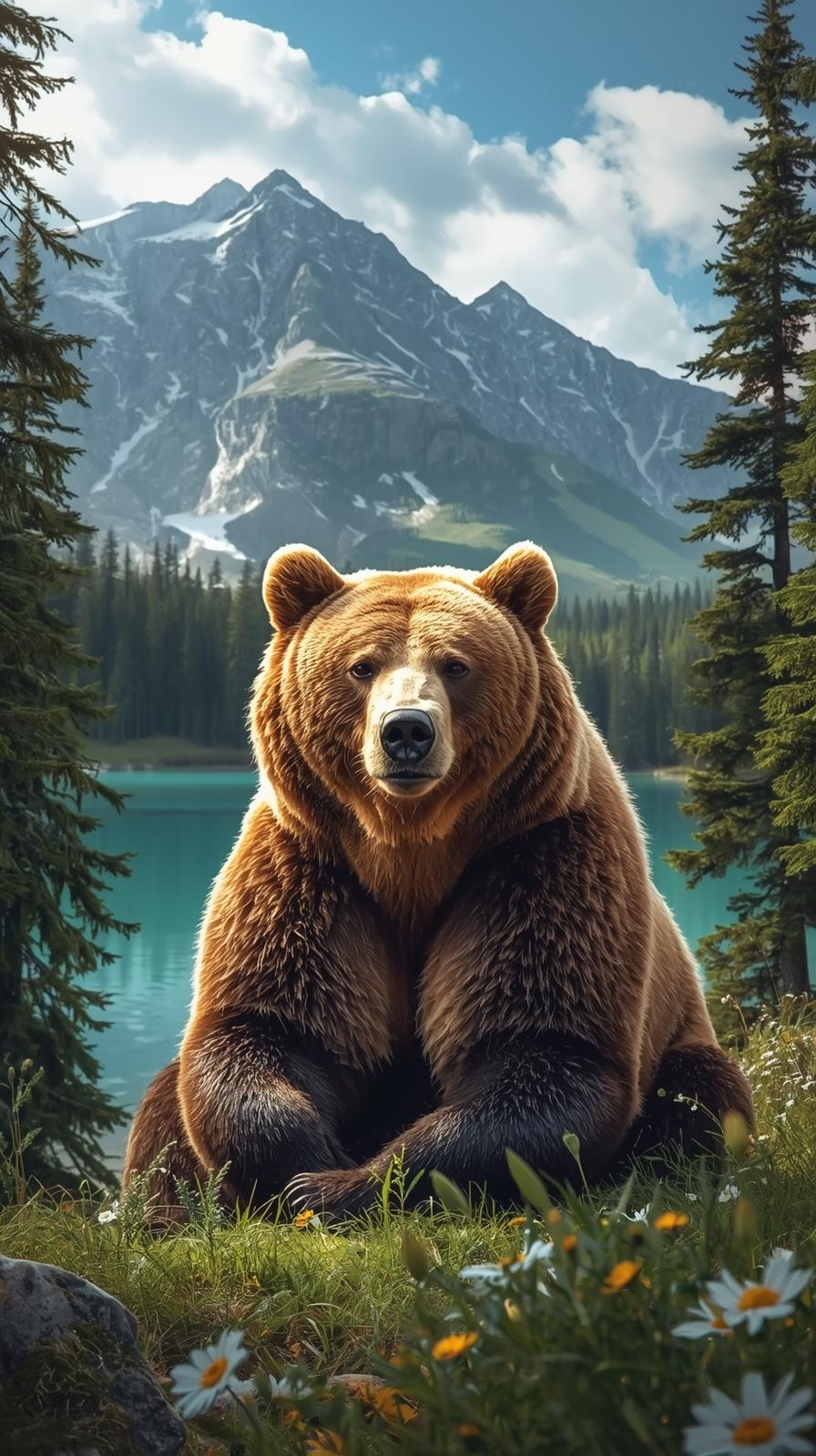Bear In Nature Wallpaper