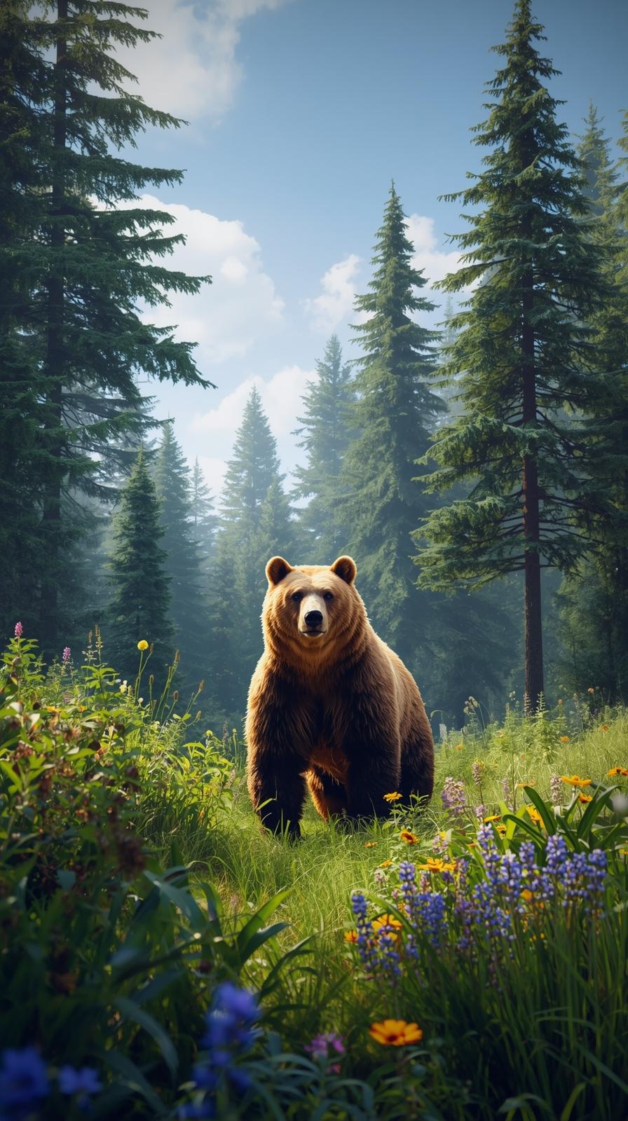 Bear In Nature Wallpaper