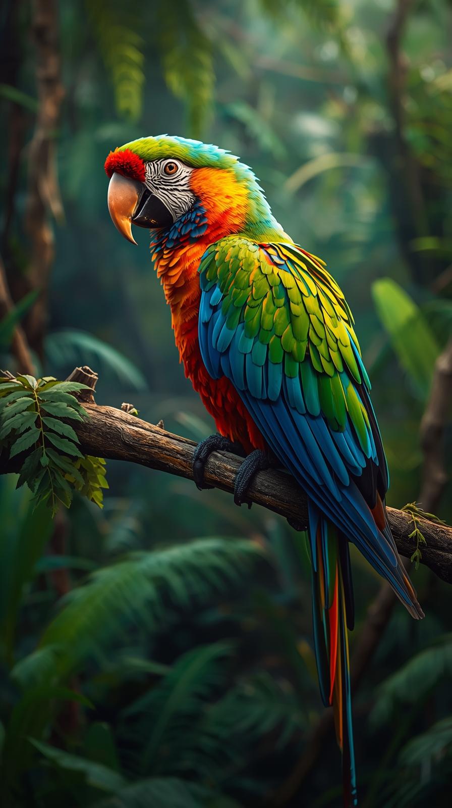 Beautiful Parrot In Nature Wallpaper