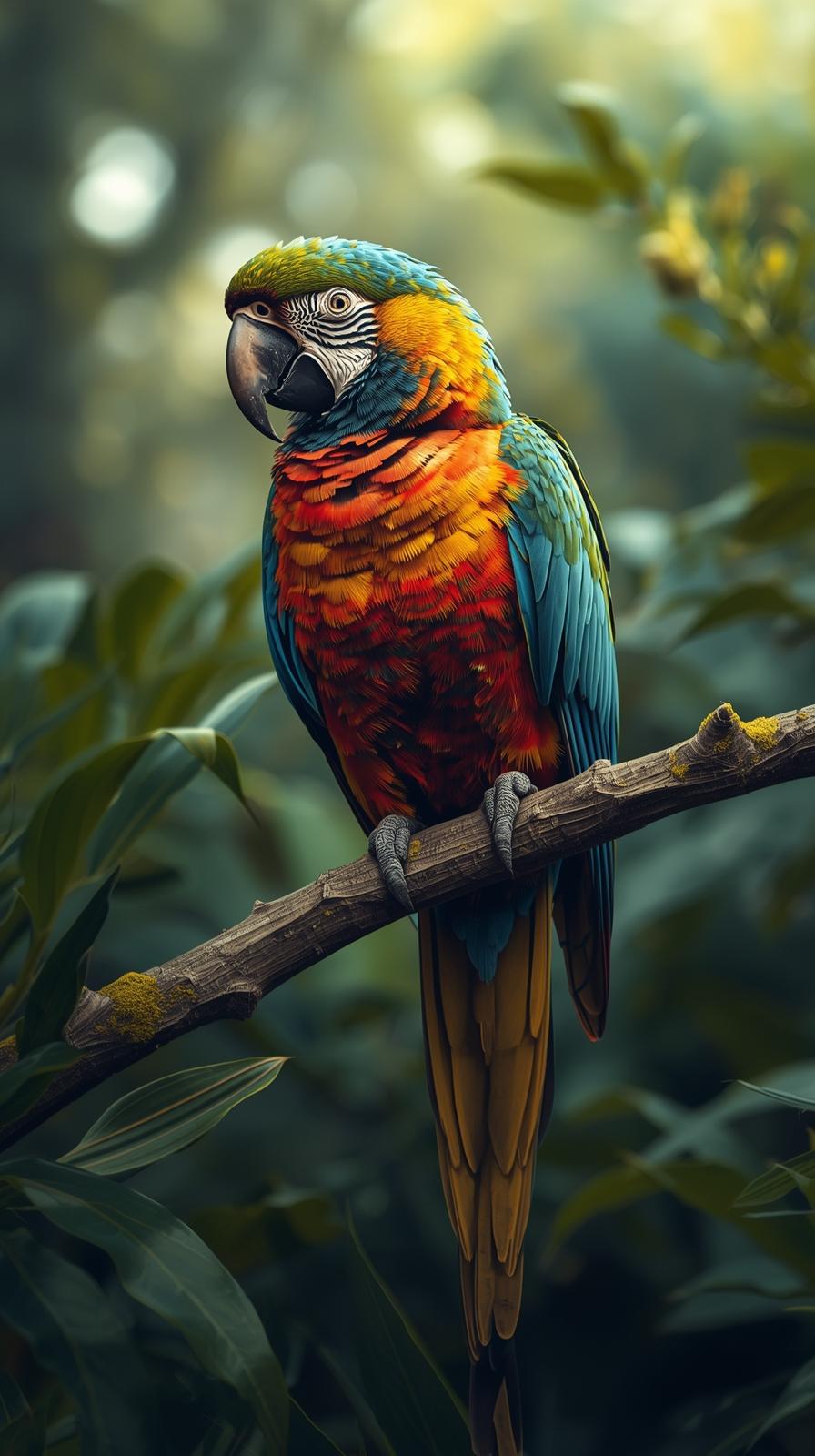Beautiful Parrot In Nature Wallpaper