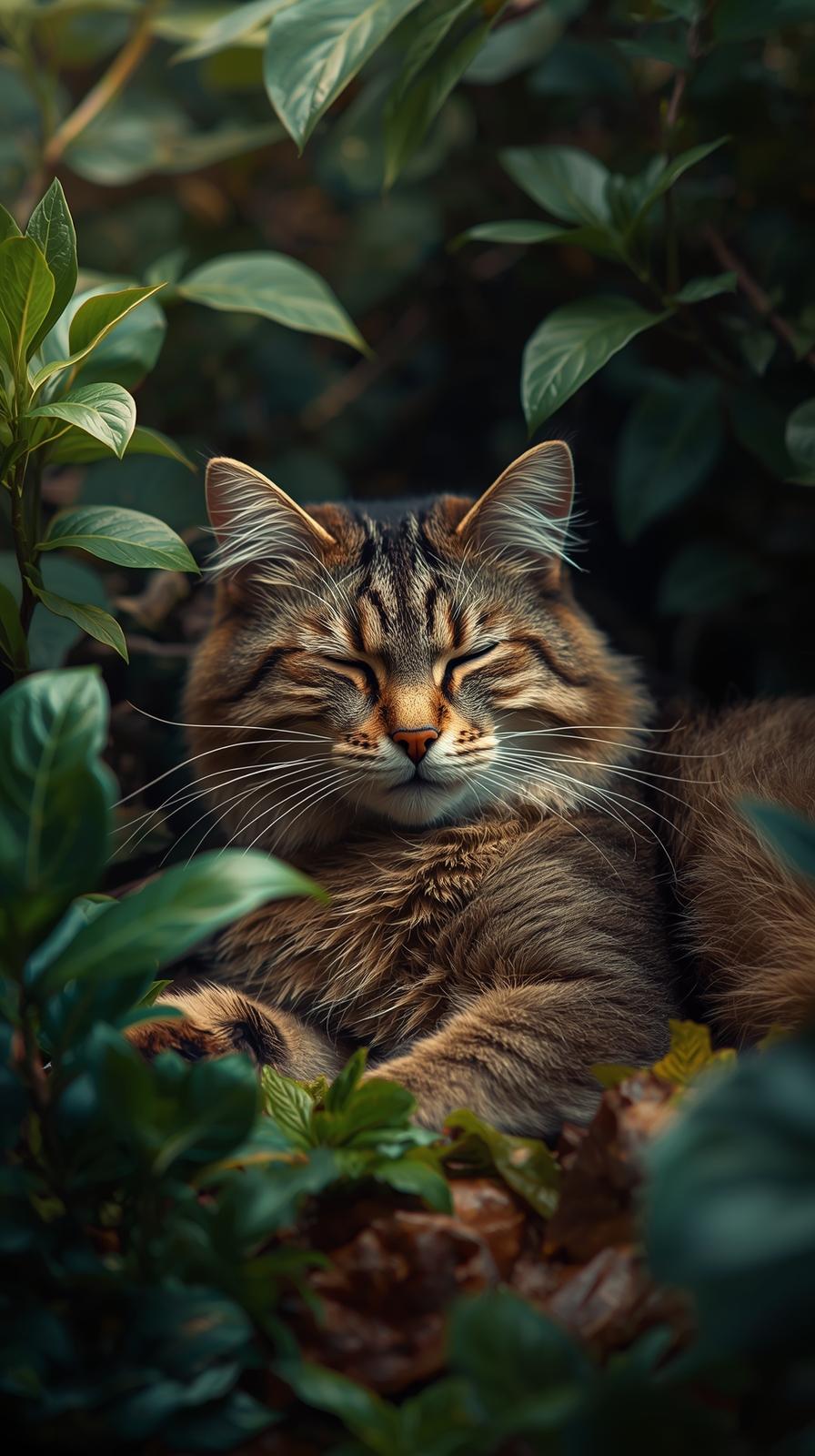 Cat In Nature Wallpaper