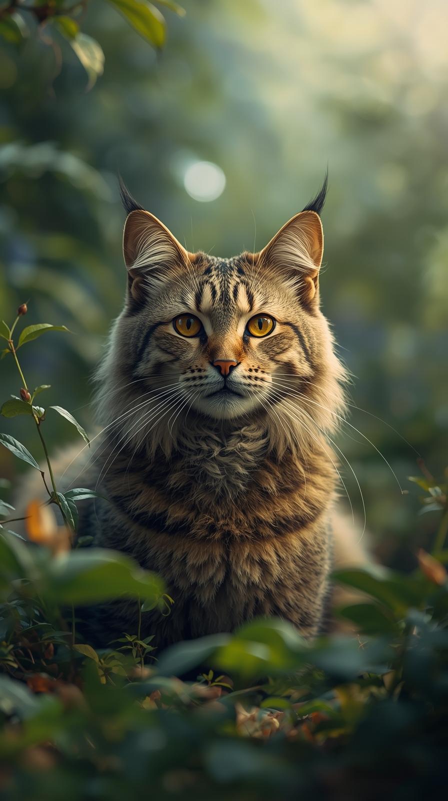 Cat In Nature Wallpaper