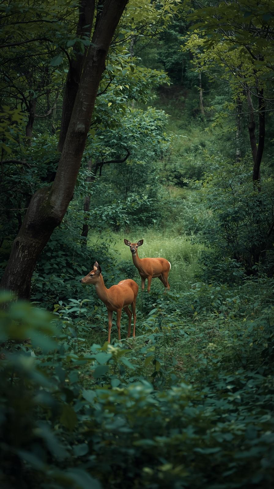Deer In Nature Wallpaper