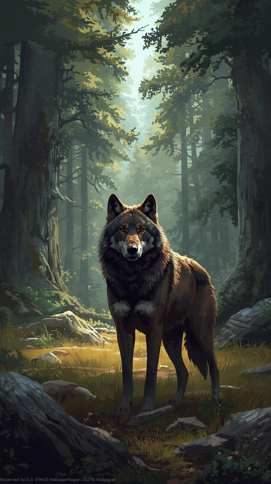 Dire Wolf In Nature Wallpaper
