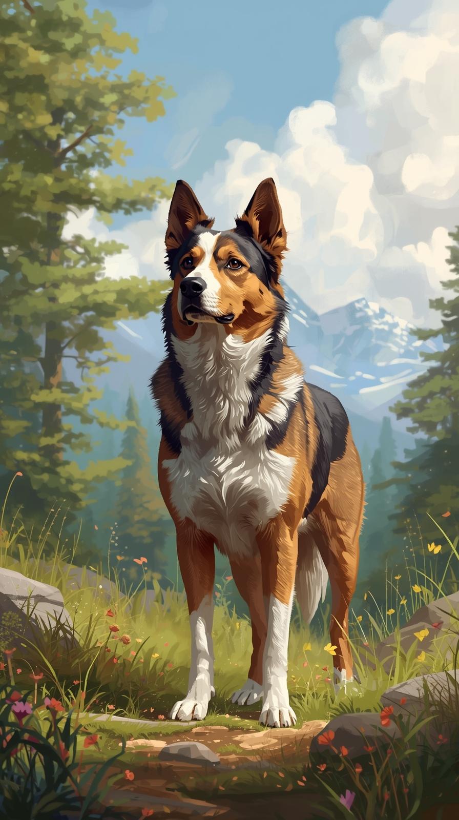 Dog In Nature Wallpaper