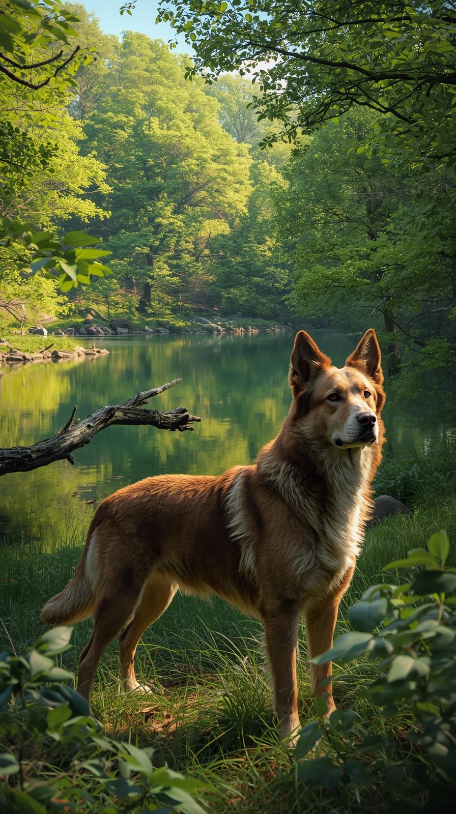 Dog In Nature Wallpaper