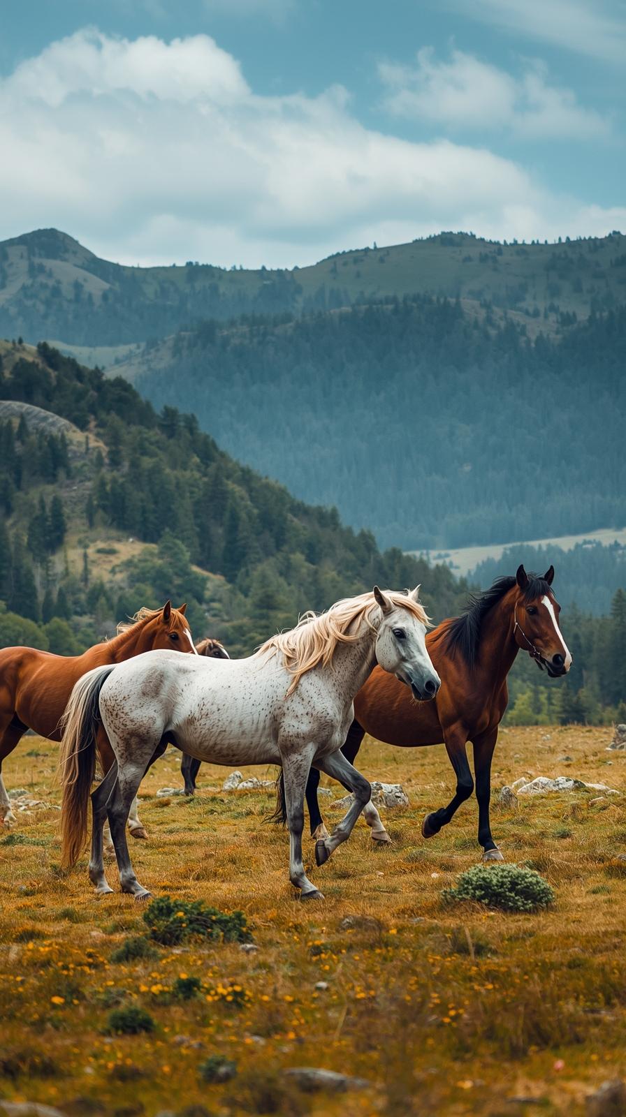 Horses In Nature Wallpaper