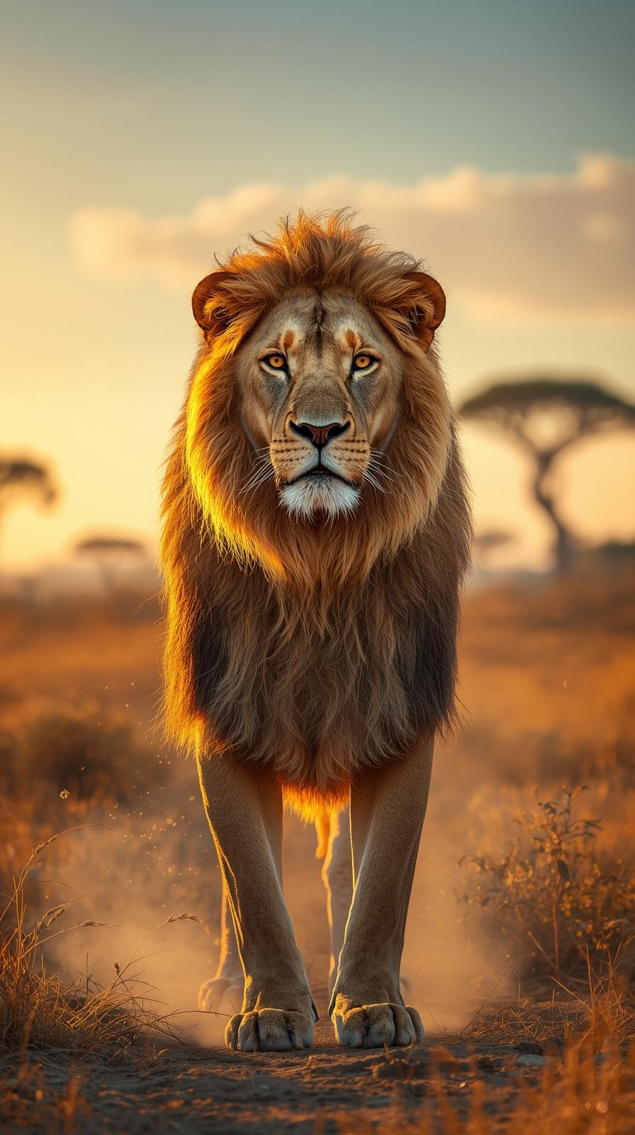 Lion In Nature Wallpaper