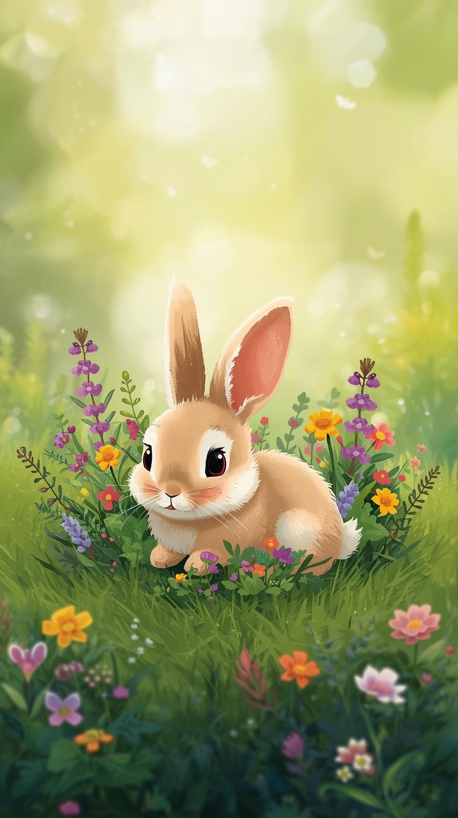 Rabbit In Nature Wallpaper