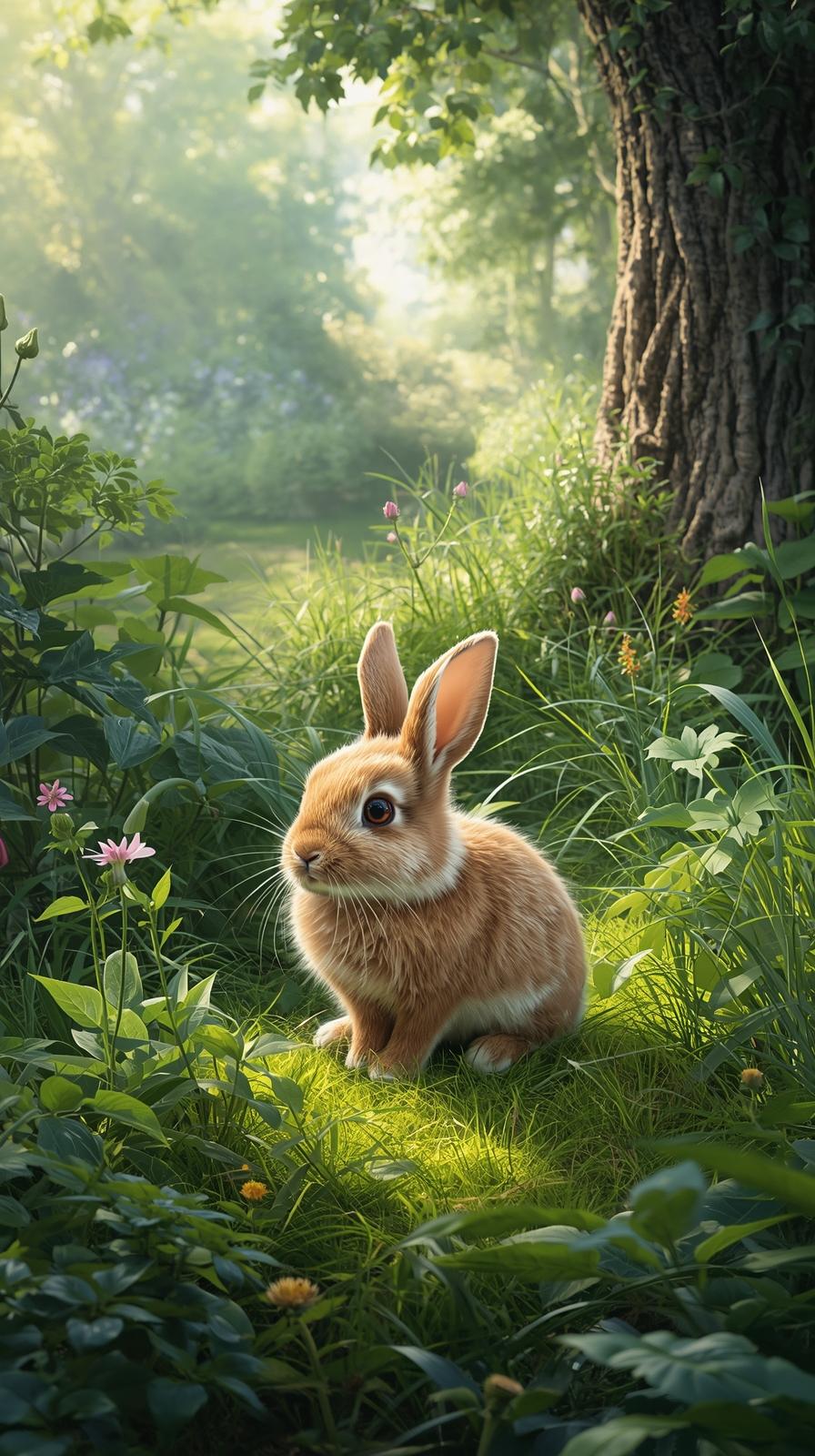Rabbit In Nature Wallpaper
