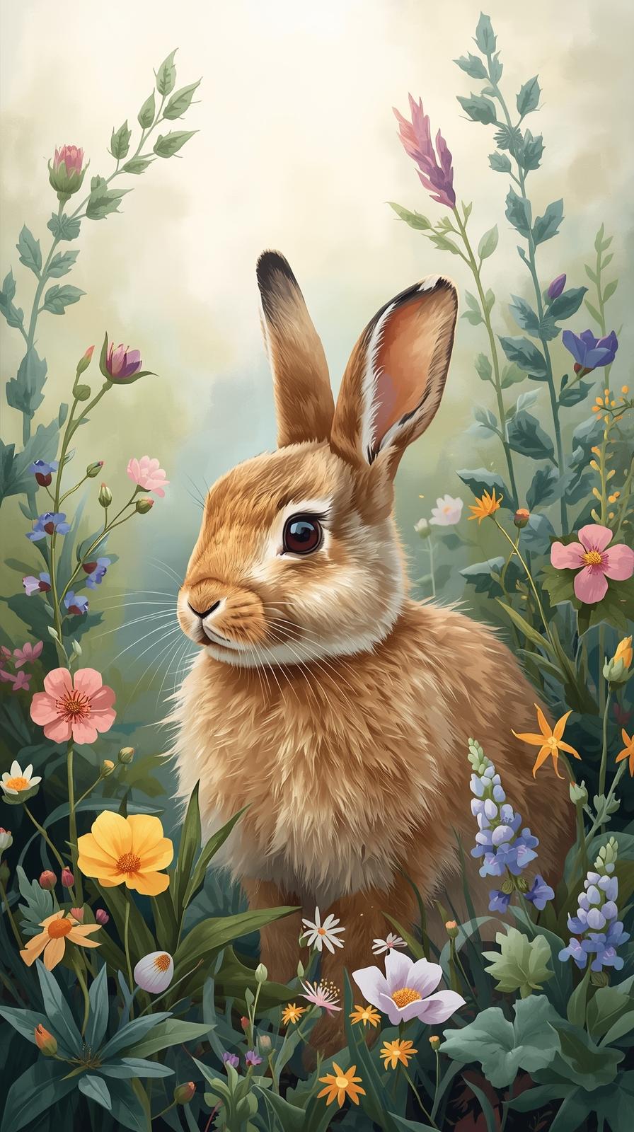 Rabbit In Nature Wallpaper