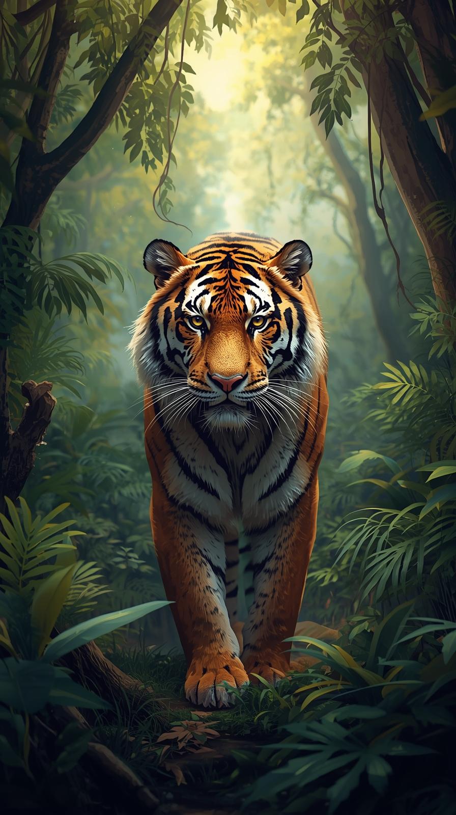 Gray Tiger Bengal Tiger