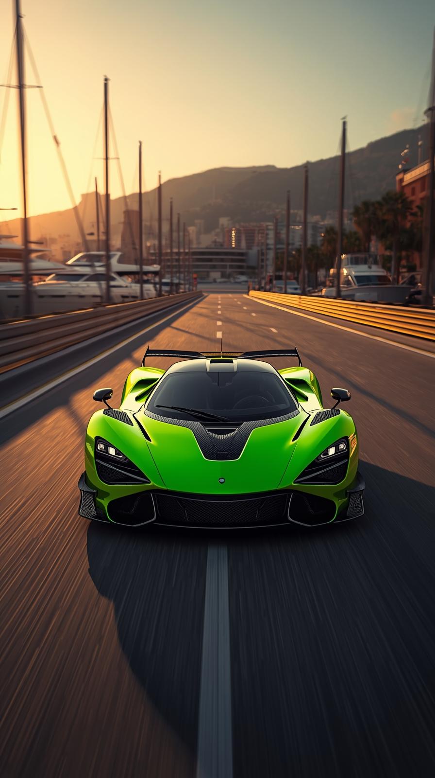 Green Sports Car Supercar