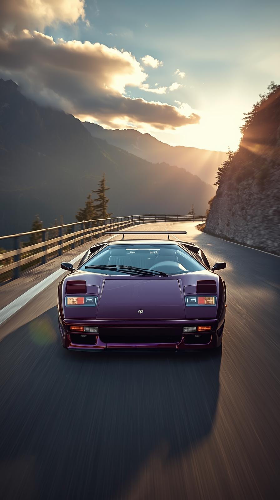 Pink Automotive Lighting Dusk