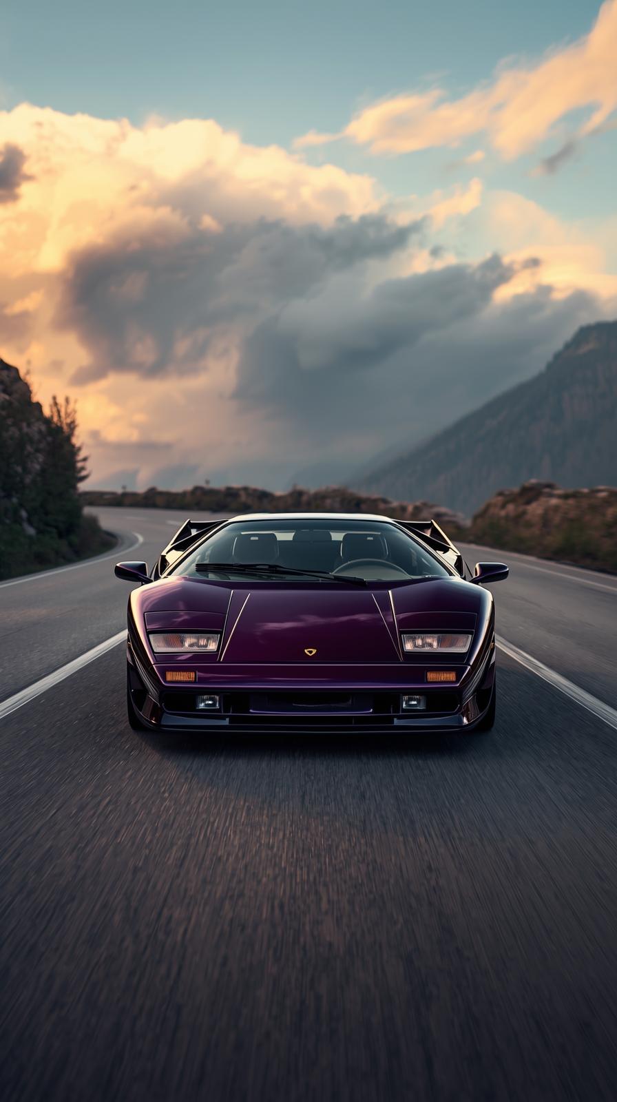 Gray Automotive Lighting Sports Car