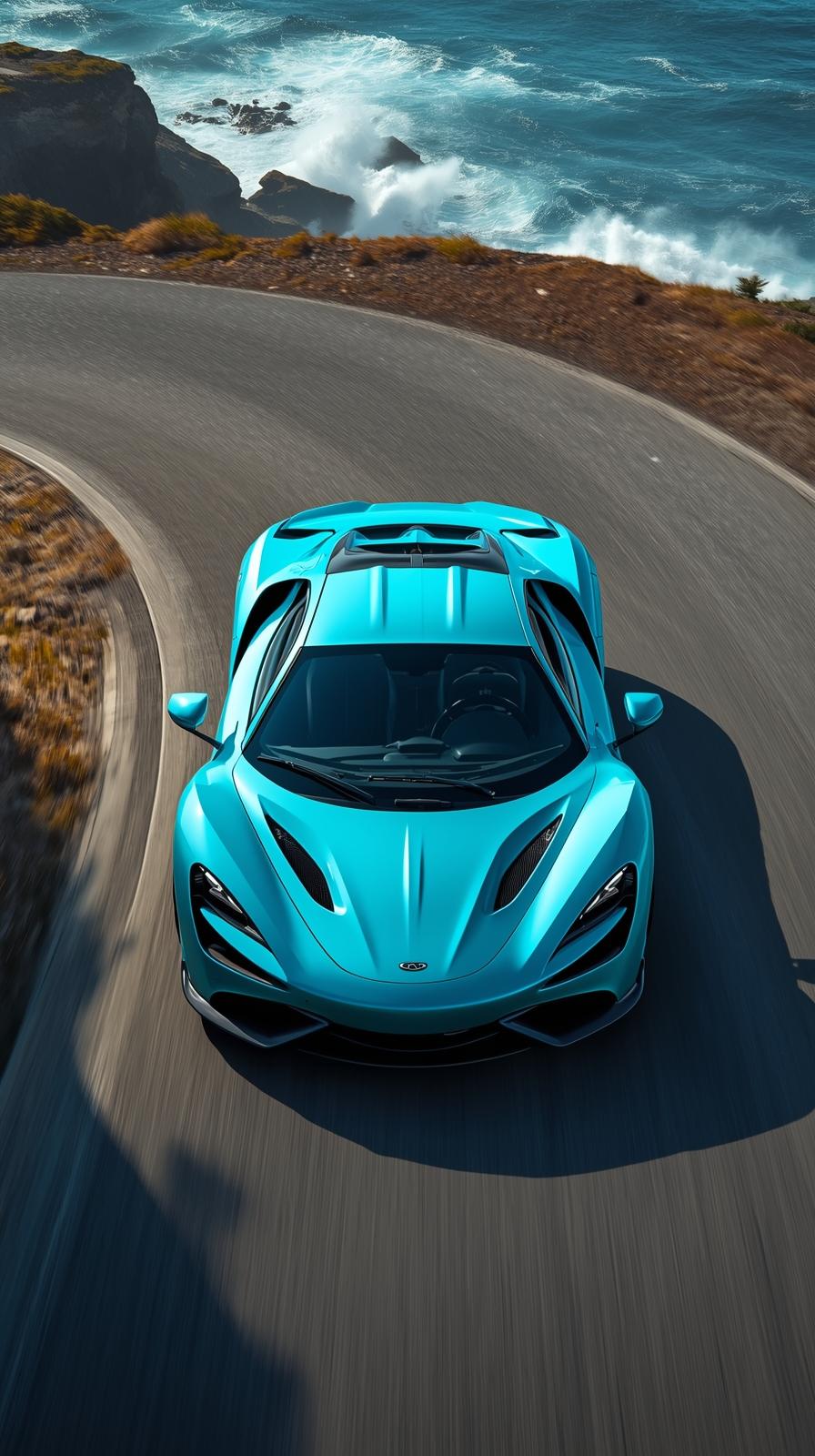 Cyan Car Supercar