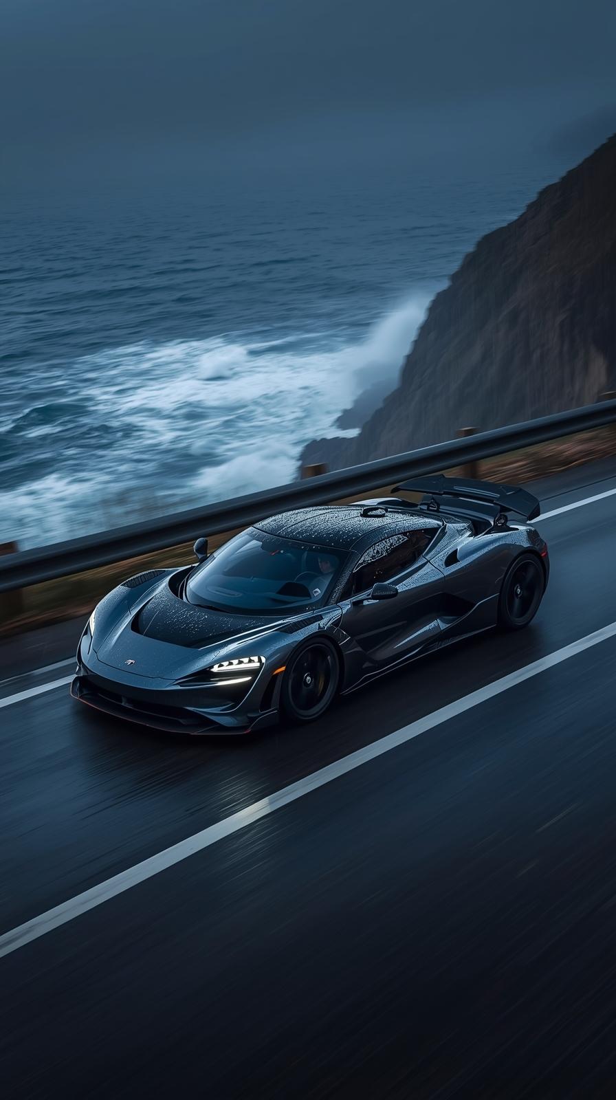 Gray Supercar Sports Car