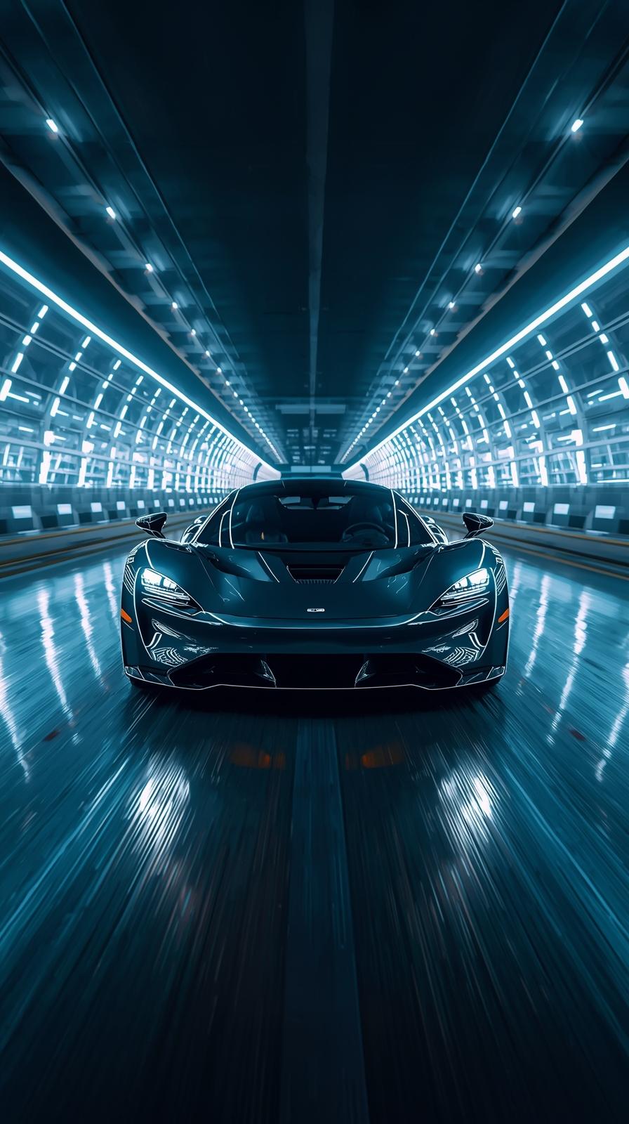 Gray Supercar Sports Car