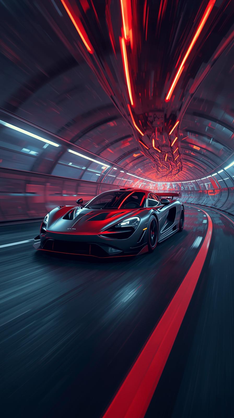 Purple Supercar Sports Car