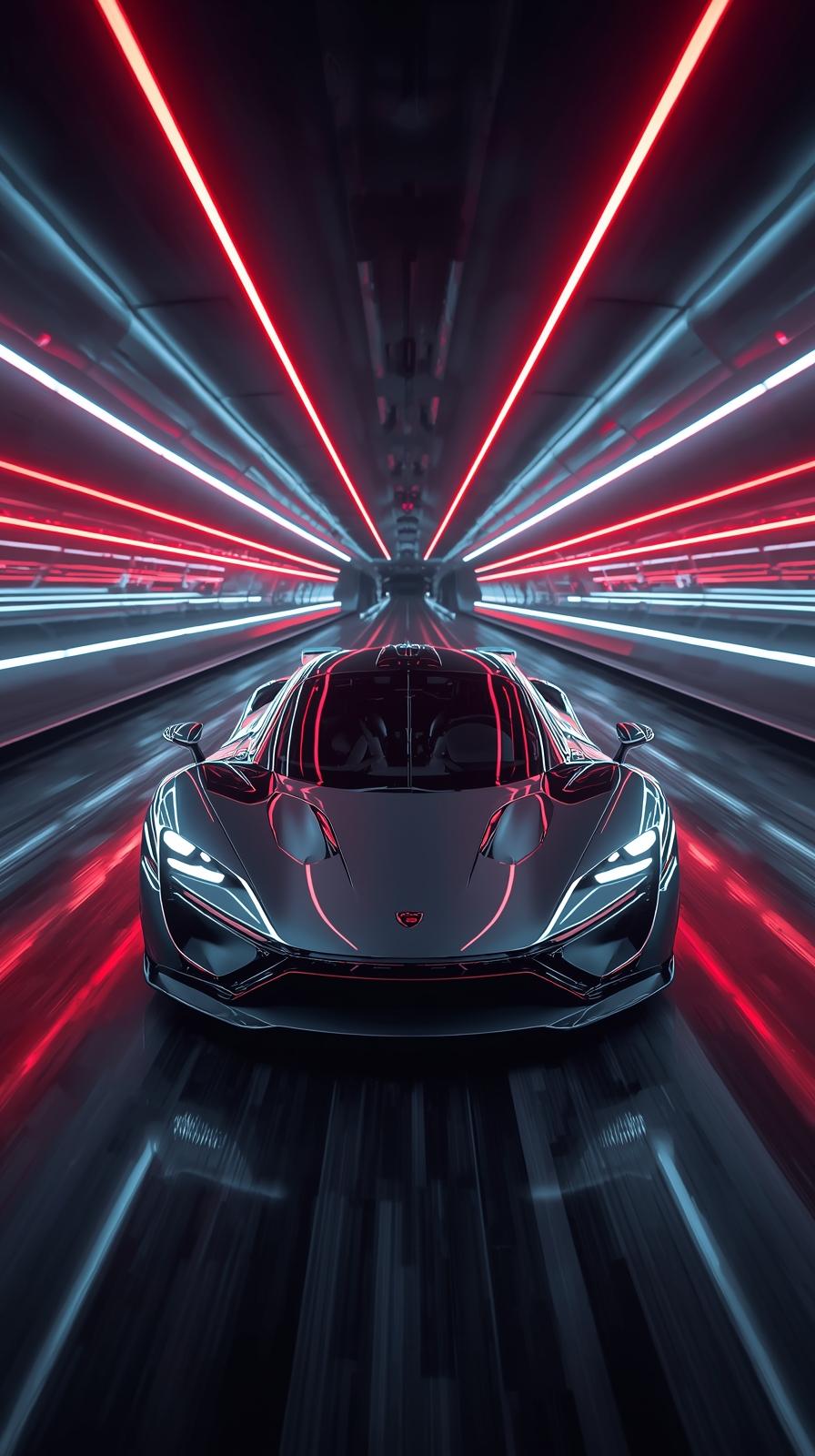 Black Supercar Sports Car