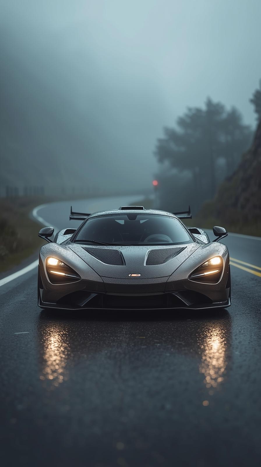 Gray Supercar Sports Car