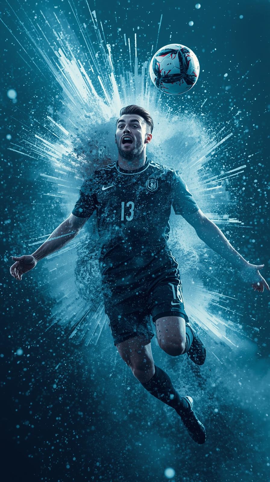 Erling Haaland Header Impact Moment Particle Burst