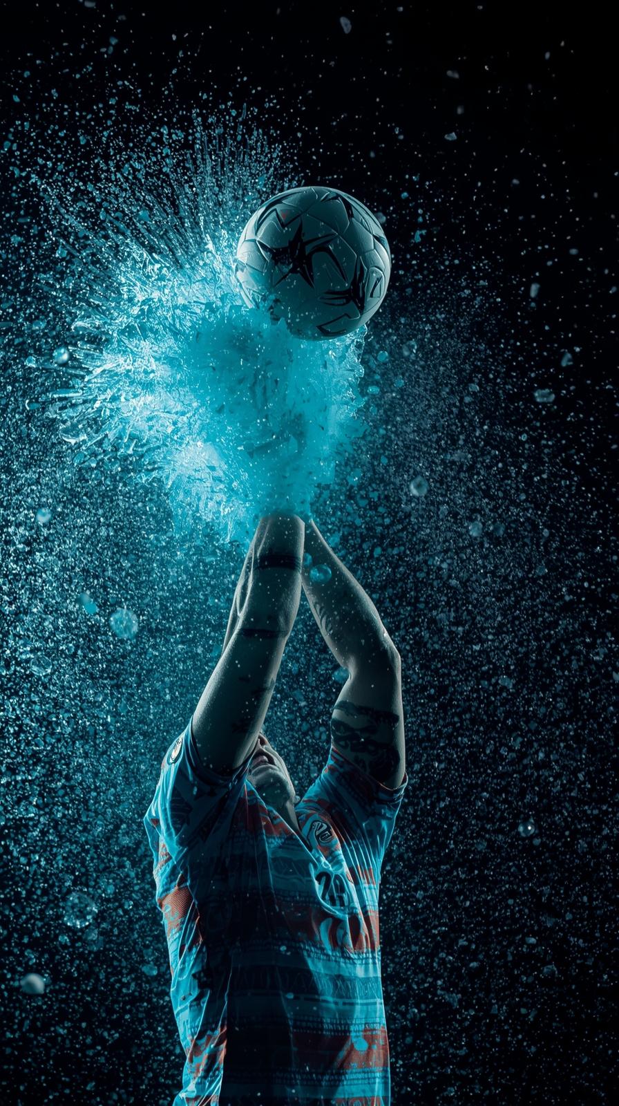 Erling Haaland Header Impact Moment Particle Burst