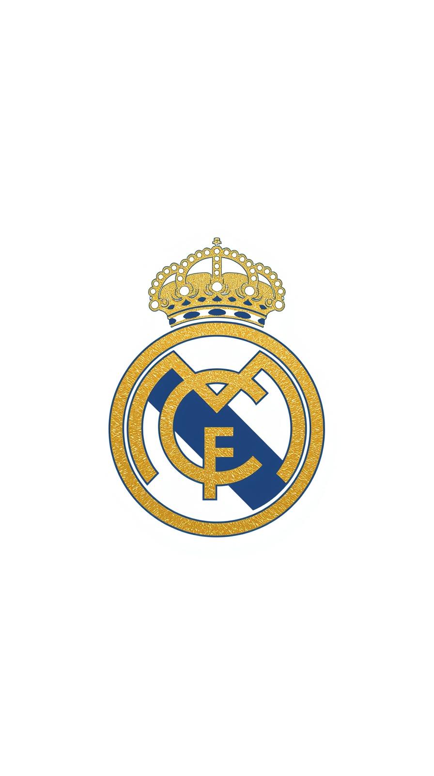 Real Madrid Minimalist Crown Motif Subtle Gold Shi