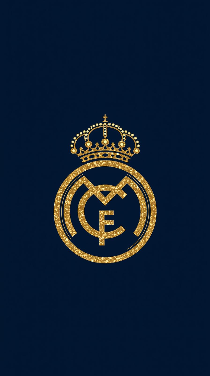 Real Madrid Minimalist Crown Motif Subtle Gold Shi
