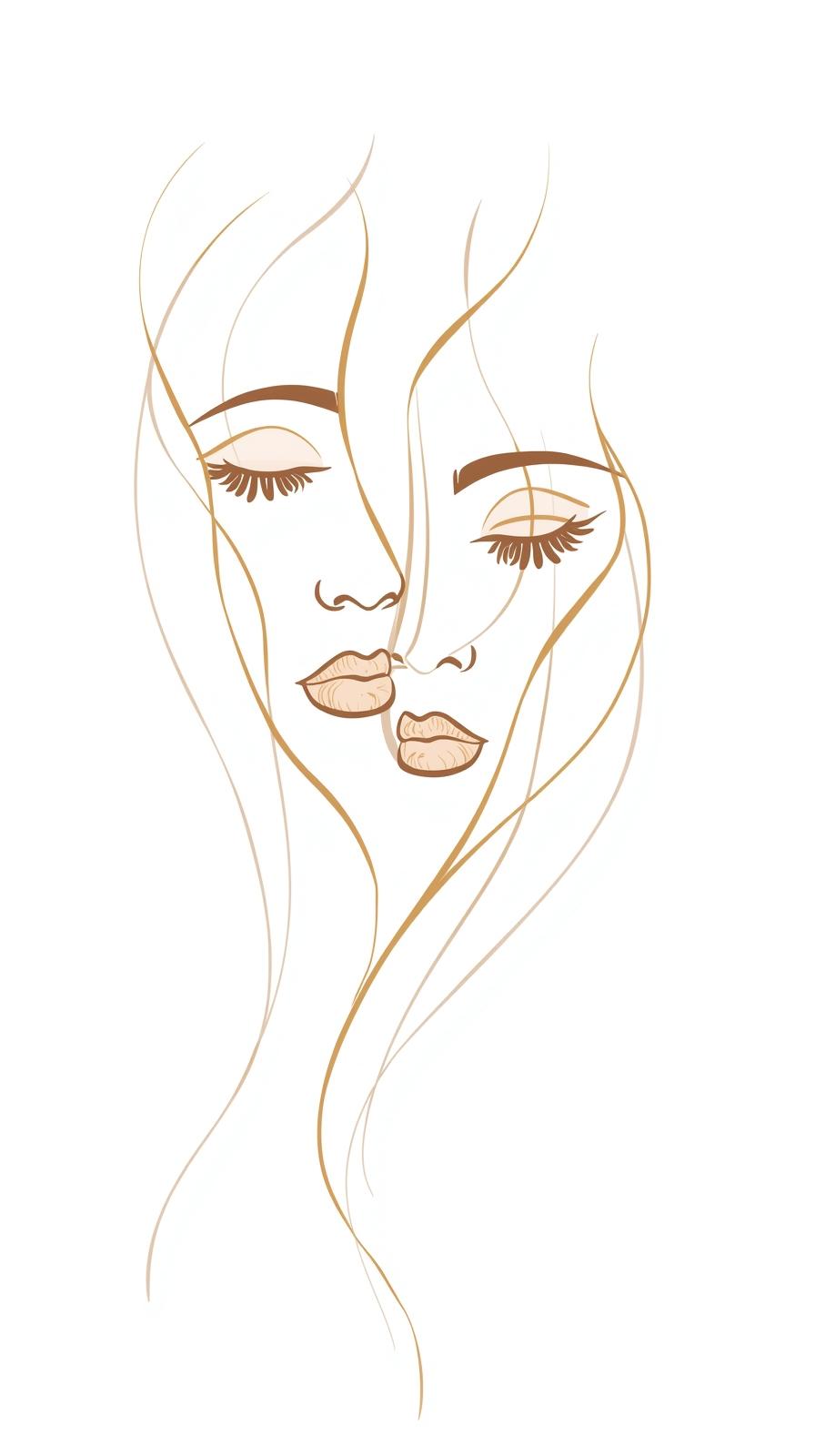 Boho Line Art Faces