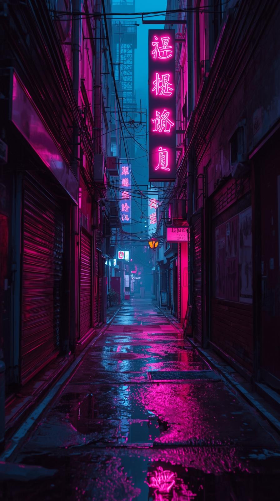 Cyberpunk Alley Lights