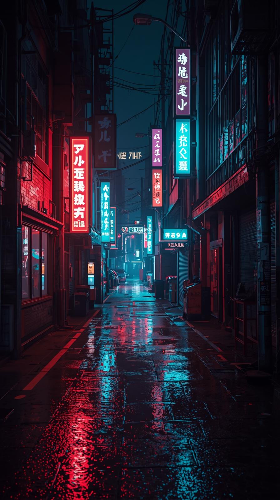 Cyberpunk Alley Lights
