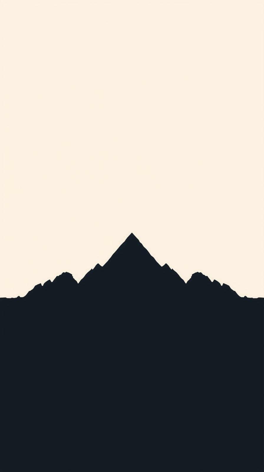 Monochrome Mountain Silhouette