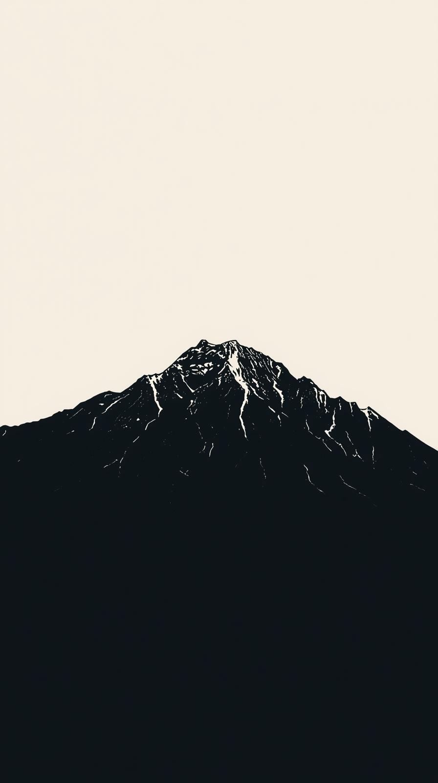 Monochrome Mountain Silhouette