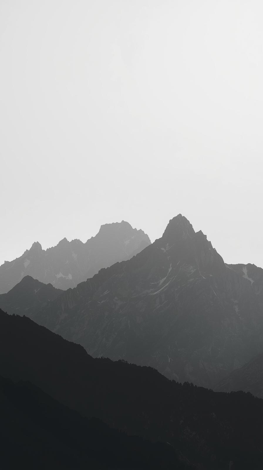 Monochrome Mountain Silhouette