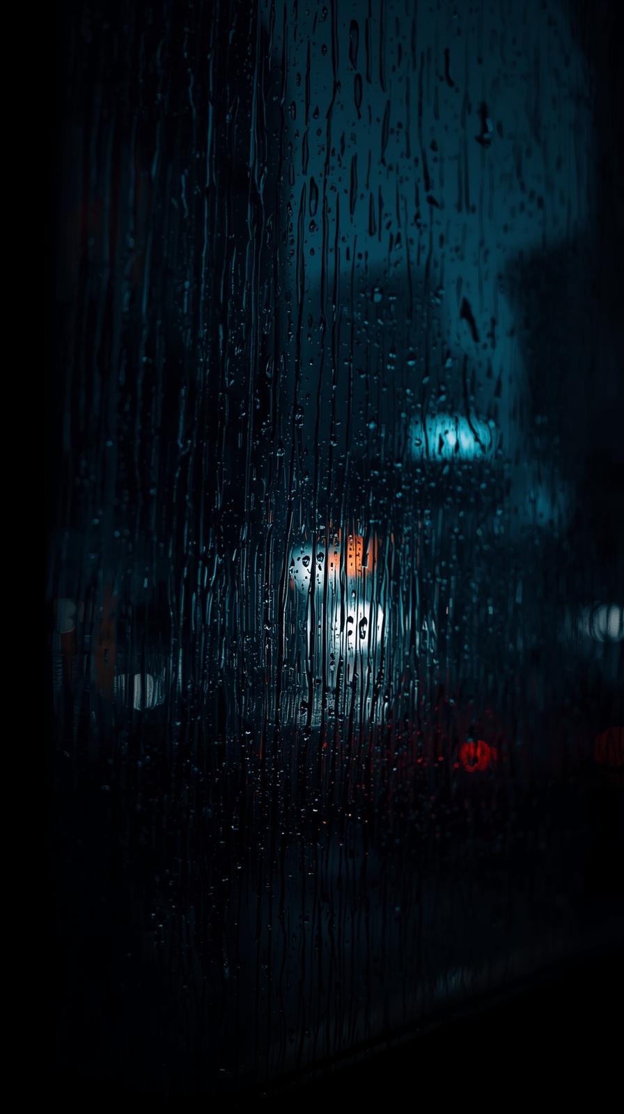 Noir Rain On Window