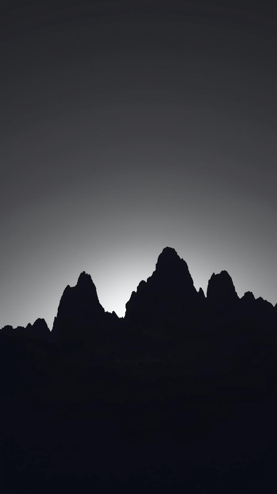 Monochrome Mountain Silhouette