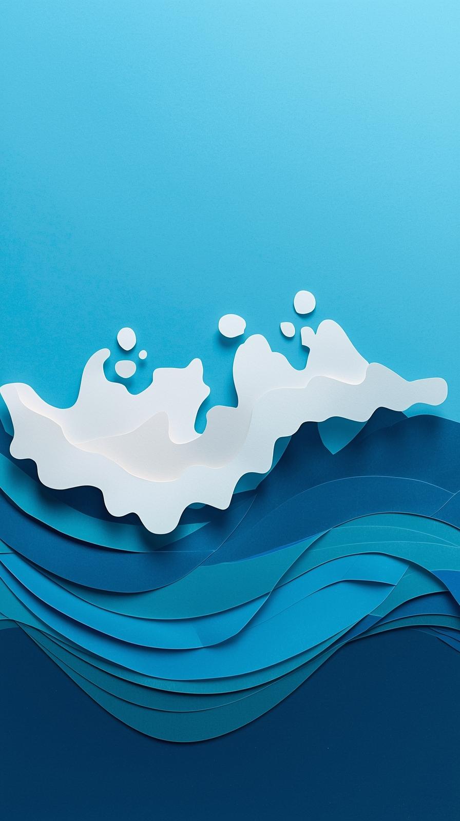 Paper Cutout Waves