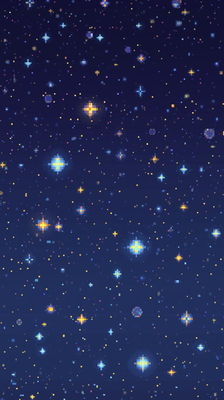 Pixel Art Night Sky