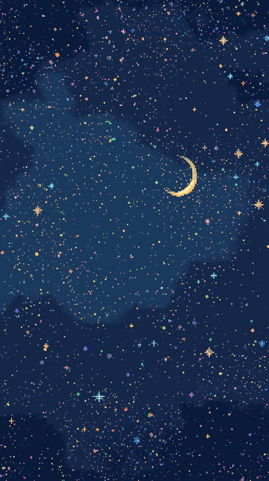 Pixel Art Night Sky