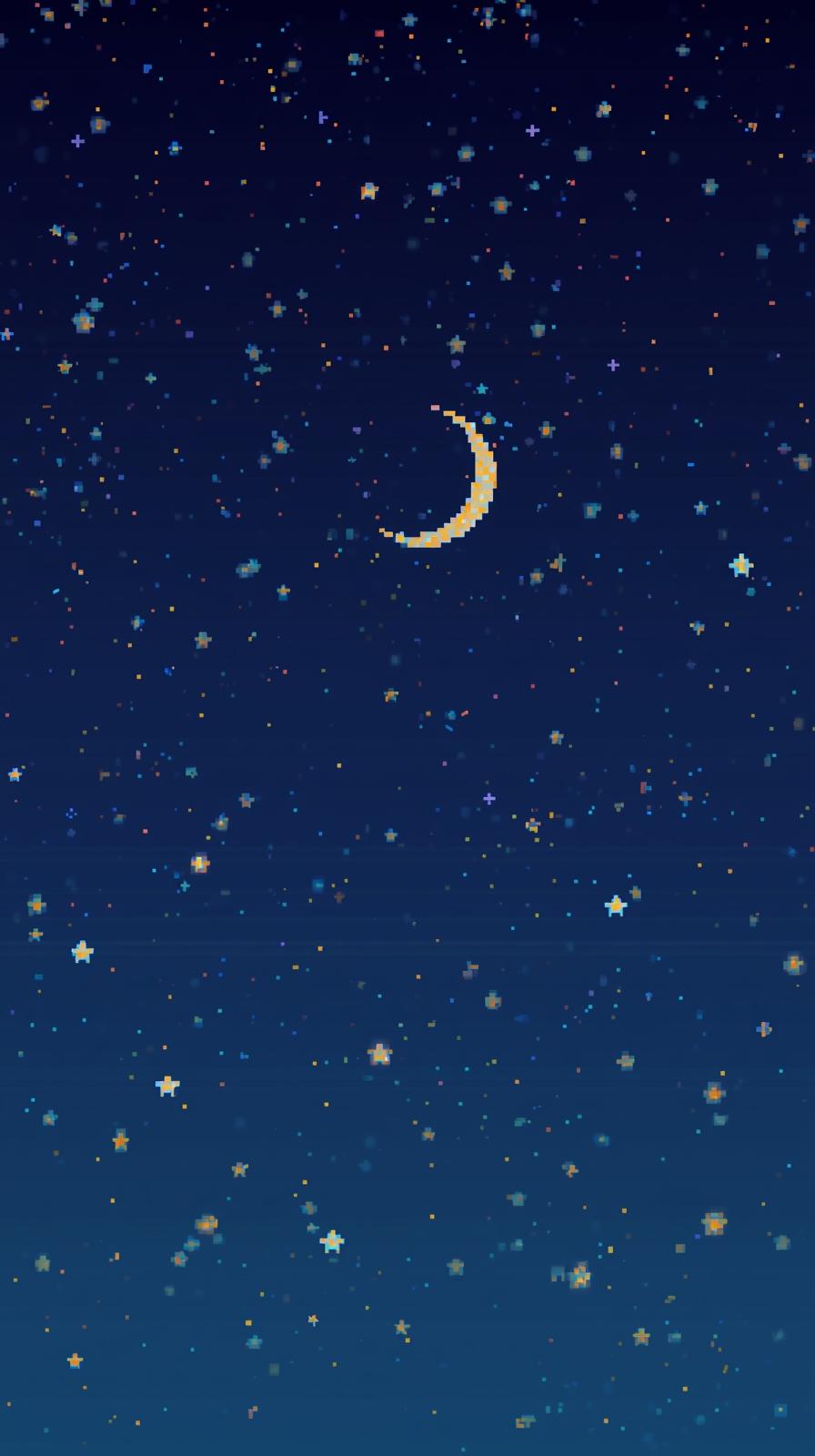 Pixel Art Night Sky