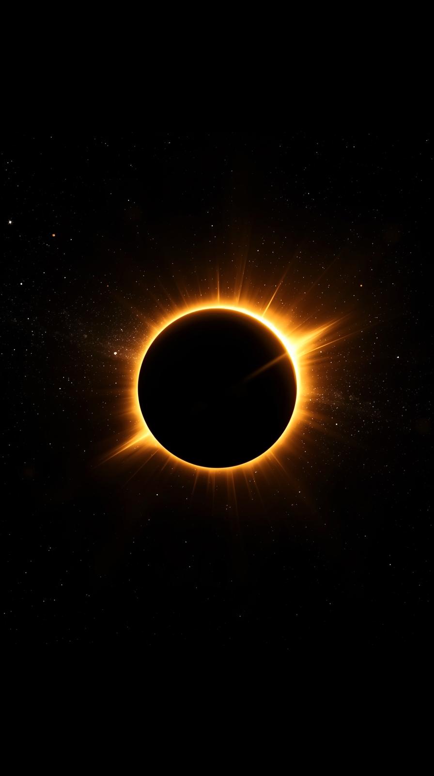 Solar Eclipse Rim Light
