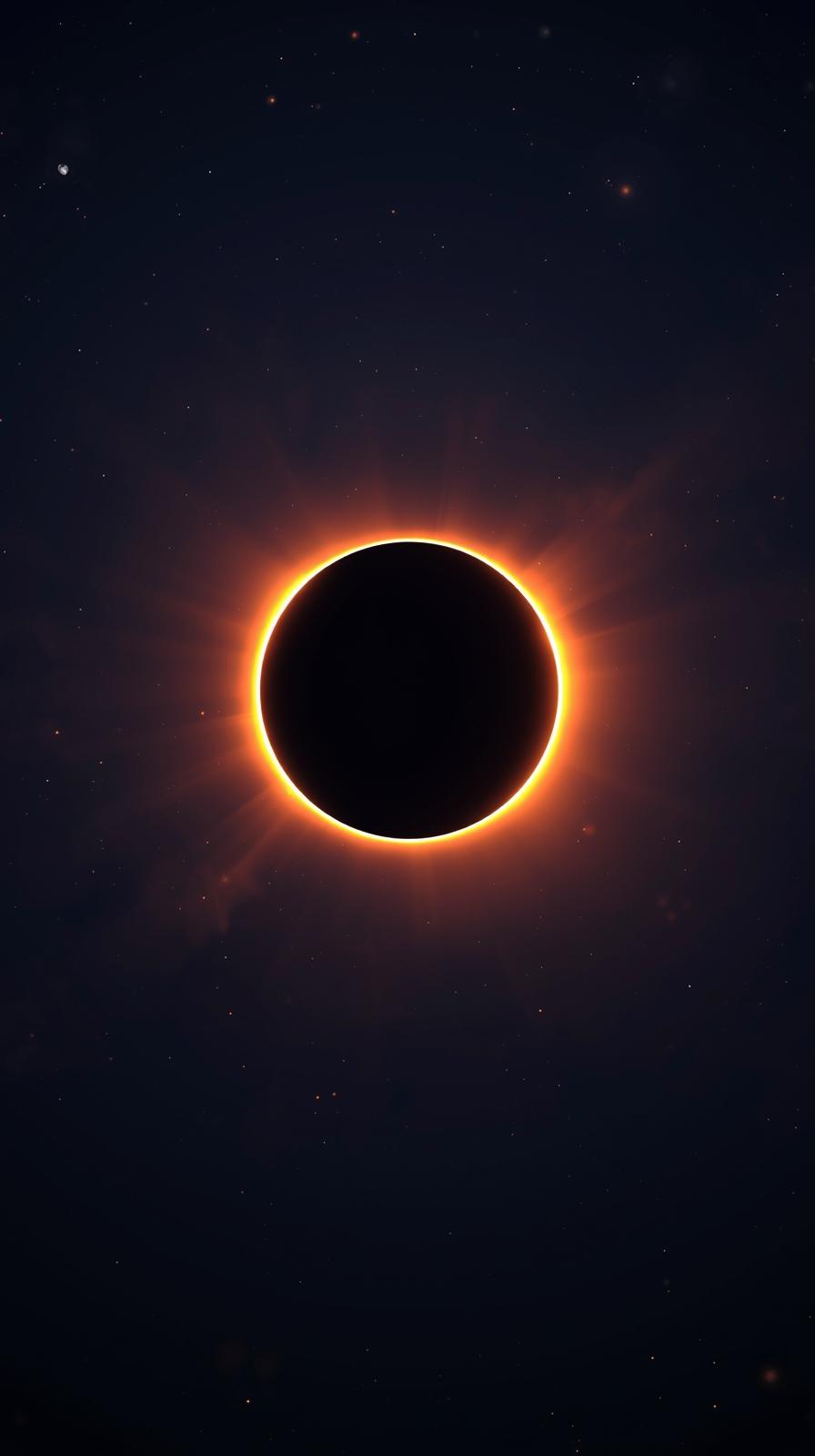 Solar Eclipse Rim Light