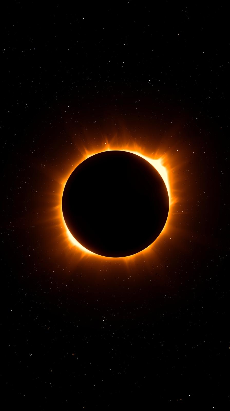 Solar Eclipse Rim Light