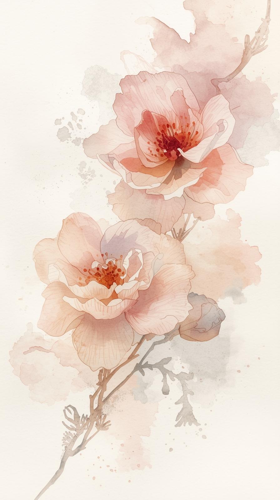 Watercolor Floral Wash