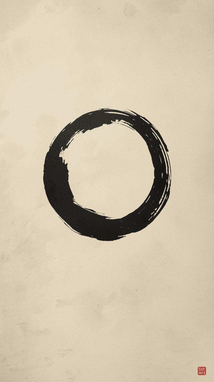 Zen Ink Brush Circle