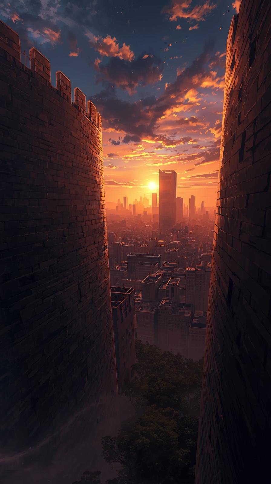 Attack On Titan Wall Skyline